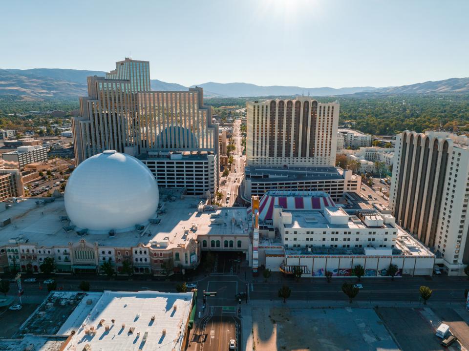 Downtown Reno from the air