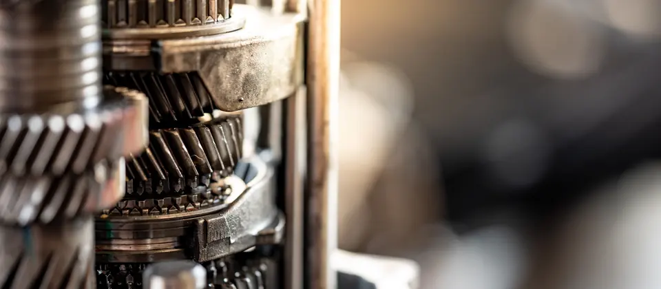 Cog on a disassembled car automatic transmission